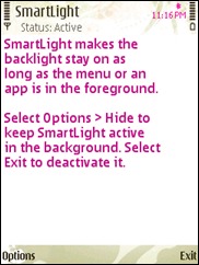 Phần mềm chỉnh ánh sáng màn hình SmartLight v1.6 vh cho S60